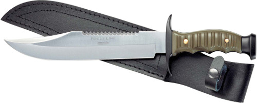 Μαχαίρι κυνηγίου - επιβίωσης μεγάλο με λαβή από ABS και δερμάτινη θήκη ζώνης